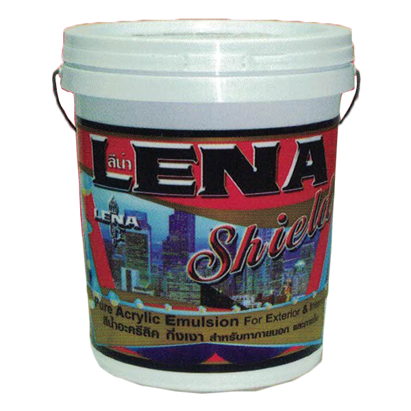 สีน้ำพลาสติกกึ่งเงา lena shield